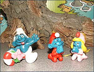 Fake Christmas Smurfs